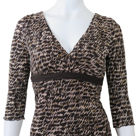 INC International Concepts Tops - Vintage INC Sheer Stretch Mesh Brown Top Size S Empire 3/4 Sleeve